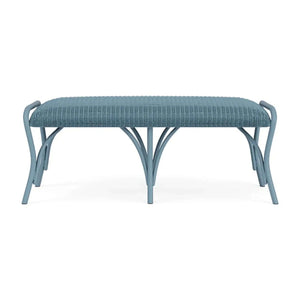 Lloyd Flanders All Seasons Settee Ottoman with Padded Seat