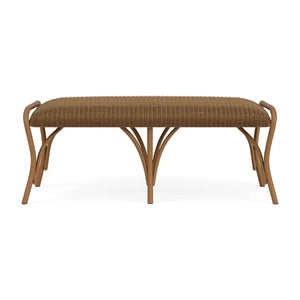 Lloyd Flanders All Seasons Settee Ottoman with Padded Seat