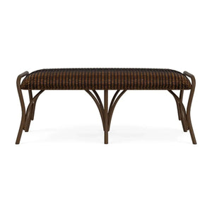 Lloyd Flanders All Seasons Settee Ottoman with Padded Seat