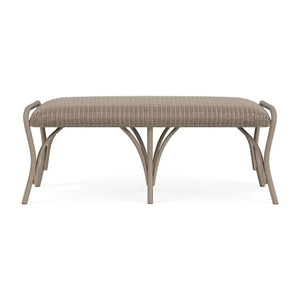 Lloyd Flanders All Seasons Settee Ottoman with Padded Seat