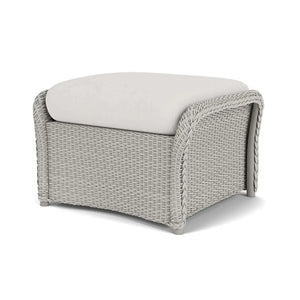 Lloyd Flanders Weekend Retreat Woven Ottoman-Platinum 014
