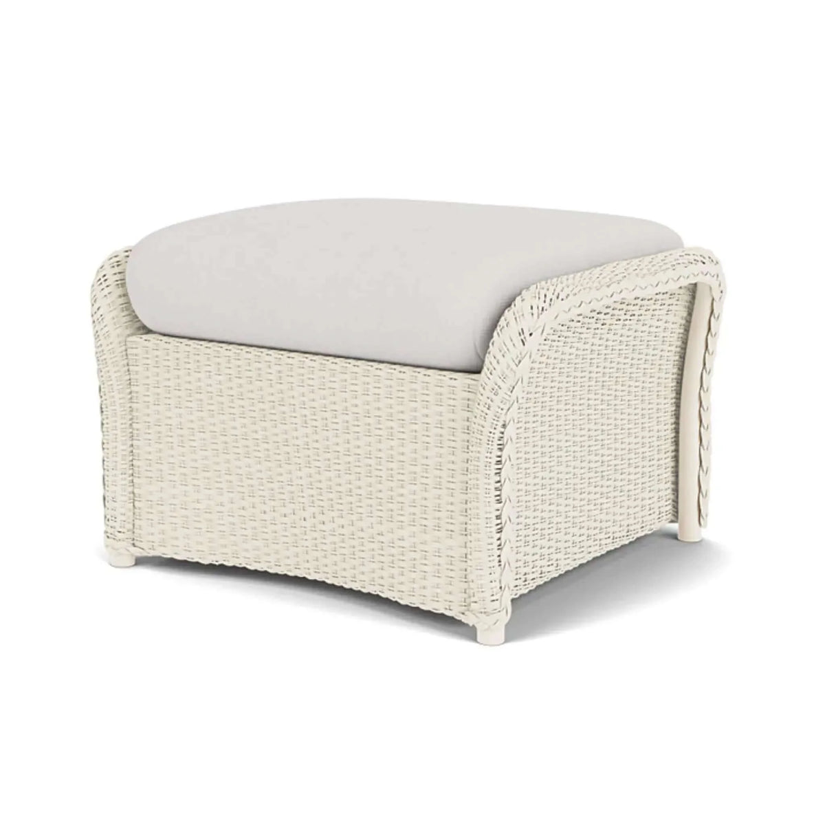 Lloyd Flanders Weekend Retreat Woven Ottoman-Ivory 046