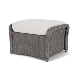Lloyd Flanders Weekend Retreat Woven Ottoman-Pewter 079