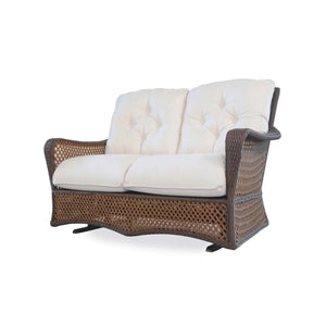 Lloyd Flanders Grand Traverse Loveseat Glider-Bisque Sunloom Vinyl
