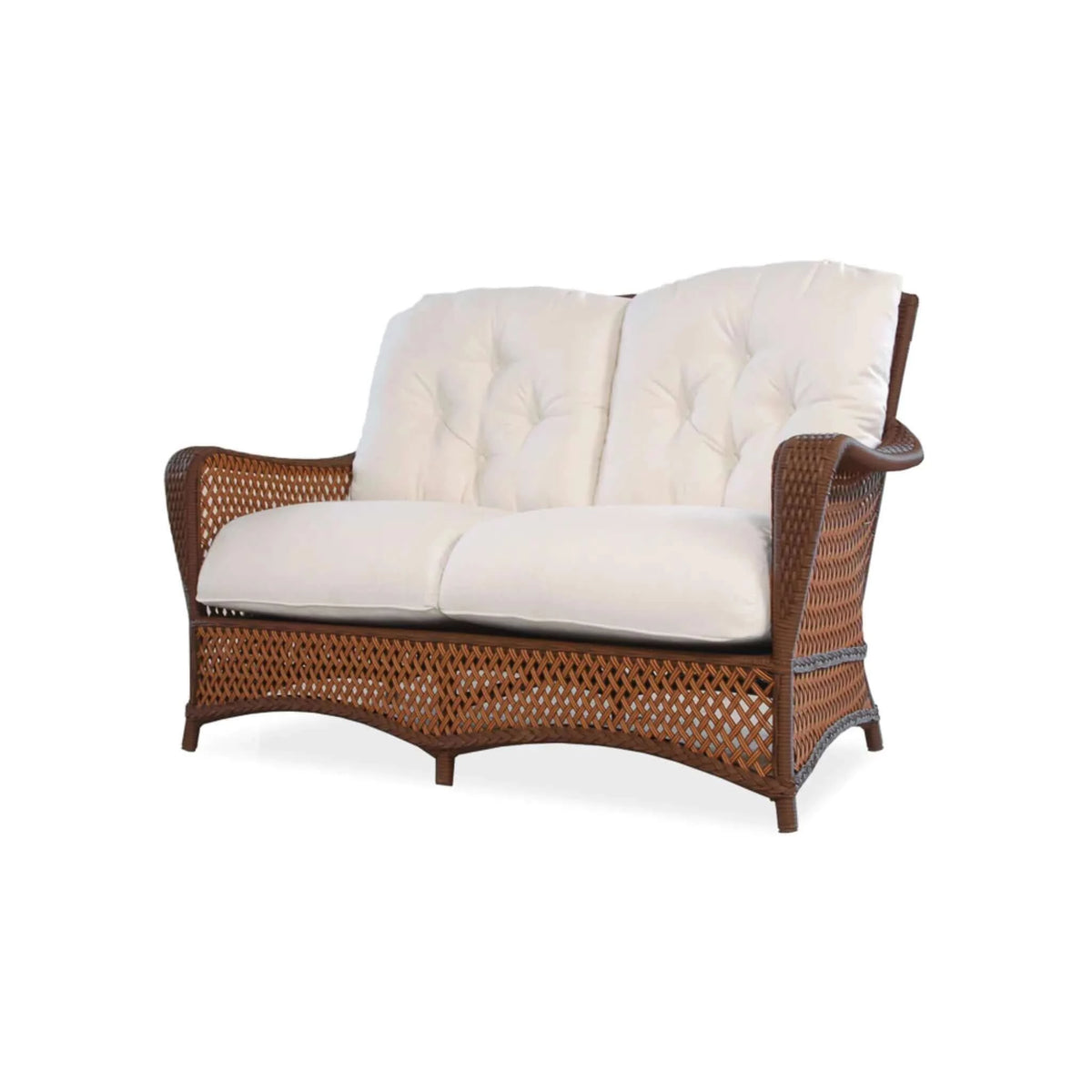 Lloyd Flanders Grand Traverse Loveseat-Caramel Sunloom Vinyl
