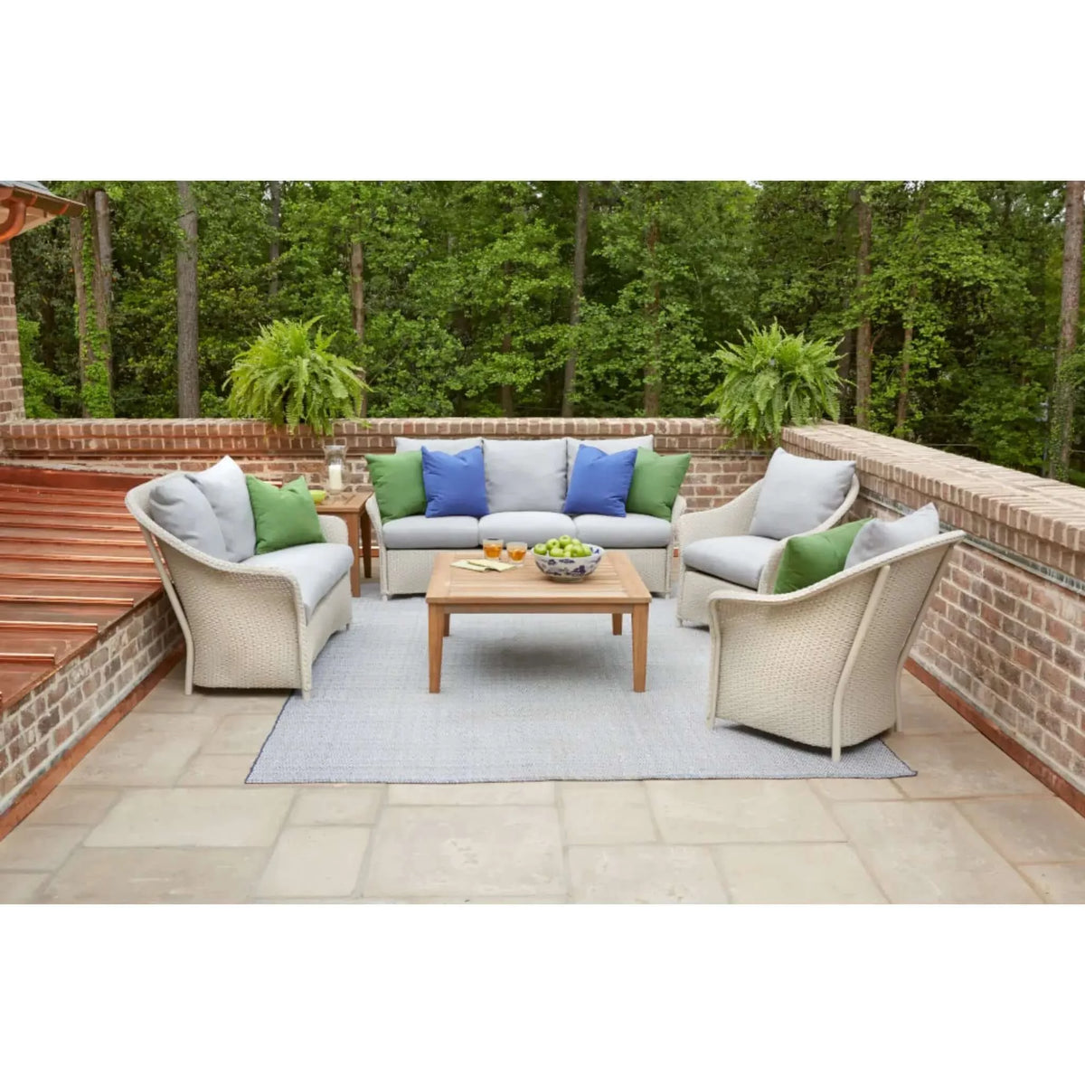 Lloyd Flanders Weekend Retreat Loveseat-Charcoal 022