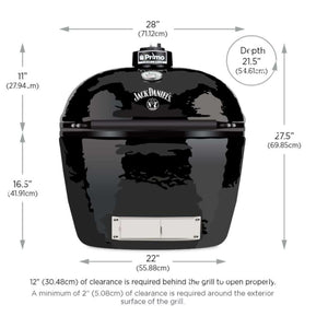 Primo Oval X-Large 400 Charcoal Grill, Jack Daniel’s Edition-