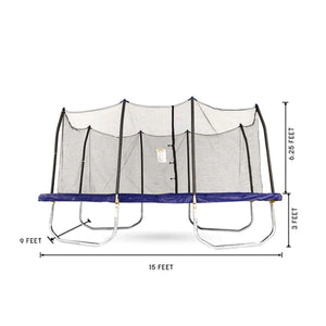 Skywalker Trampolines Rectangle Trampoline 15' x 9' - Blue-