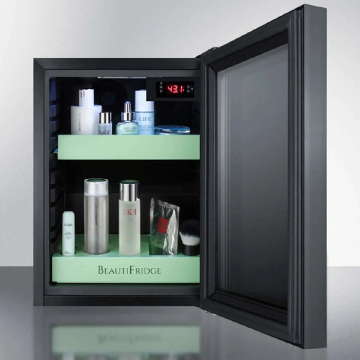 Summit BeautiFridge Cosmetics Cooler-Mirror-Tinted Glass Door