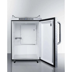 Summit 24" Wide Outdoor Kegerator - Diamond Plate - No Tap-