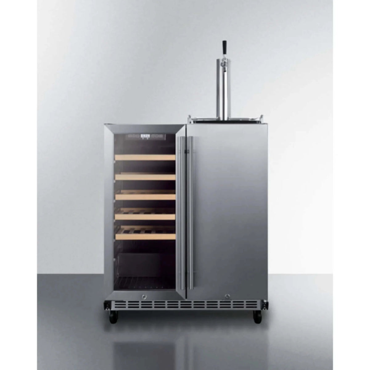 Summit 30" Wide Built-In Combination Wine Cellar/Kegerator-