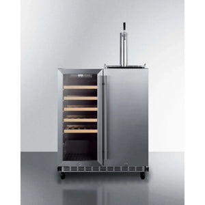 Summit 30" Wide Built-In Combination Wine Cellar/Kegerator-