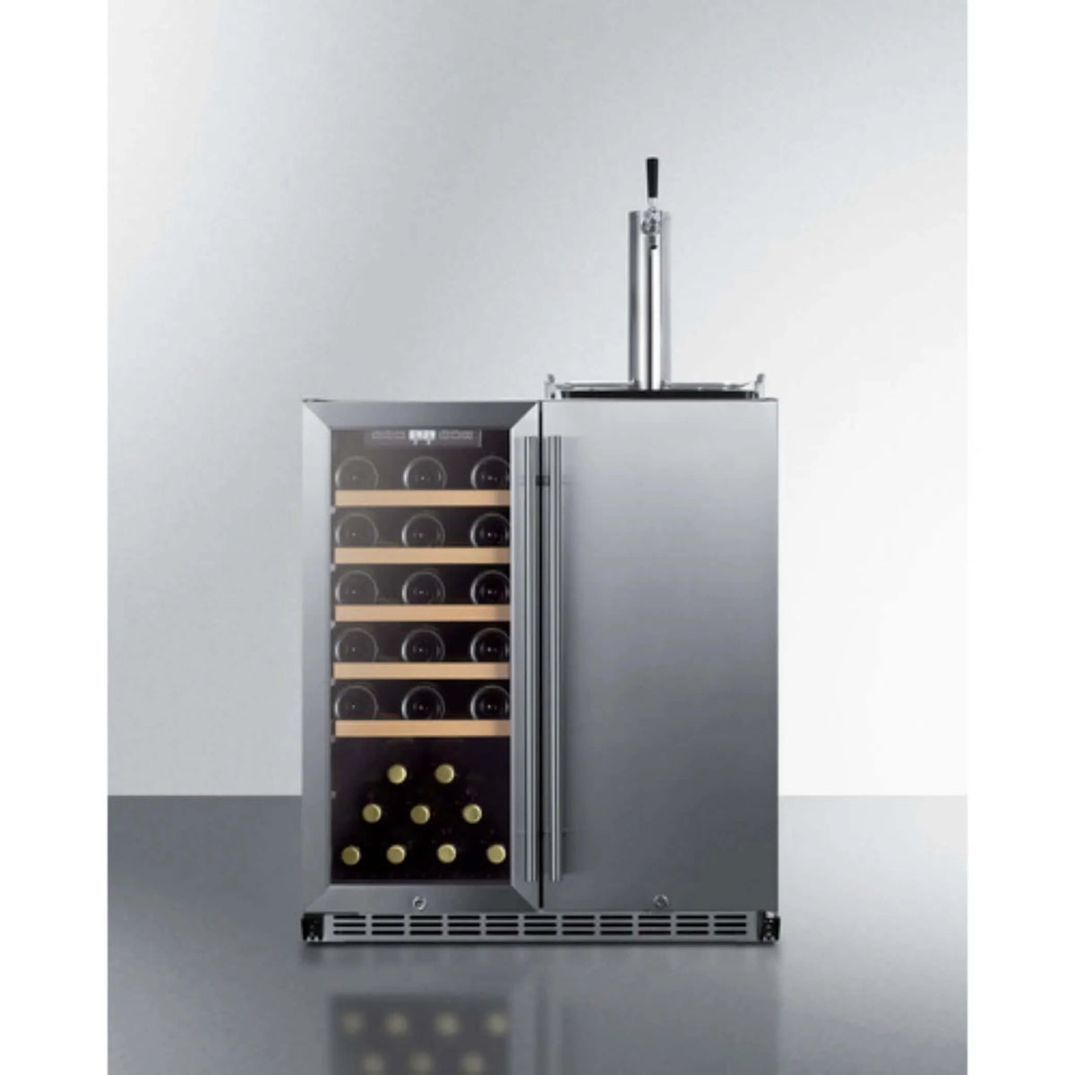 Summit 30" Wide Built-In Combination Wine Cellar/Kegerator-