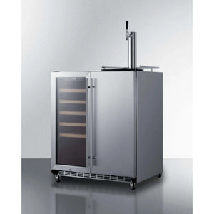 Summit 30" Wide Built-In Combination Wine Cellar/Kegerator-