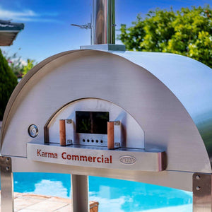 WPPO Karma 55" Stainless Steel Commercial Wood Fired Oven-