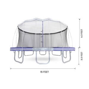 Skywalker Trampolines 15' Premium Square Trampoline with Enclosure Net