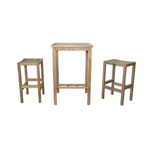 Anderson Teak Bahama Montego 3-Pieces Square Bar Set