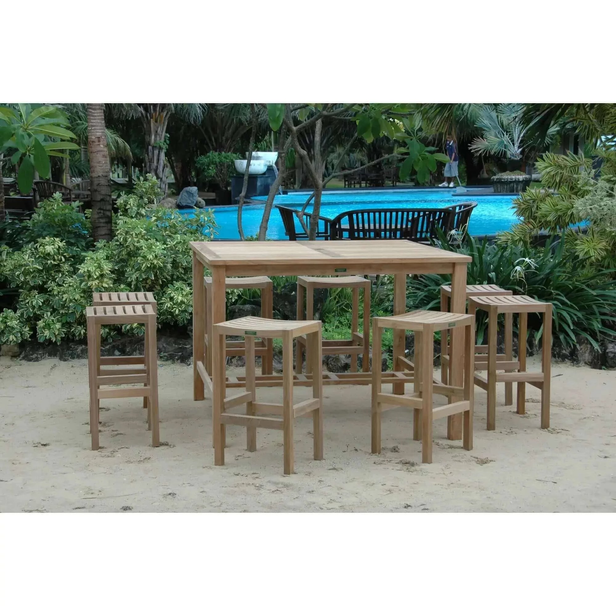 Anderson Teak Windsor Montego 9-Pieces Square Bar Set