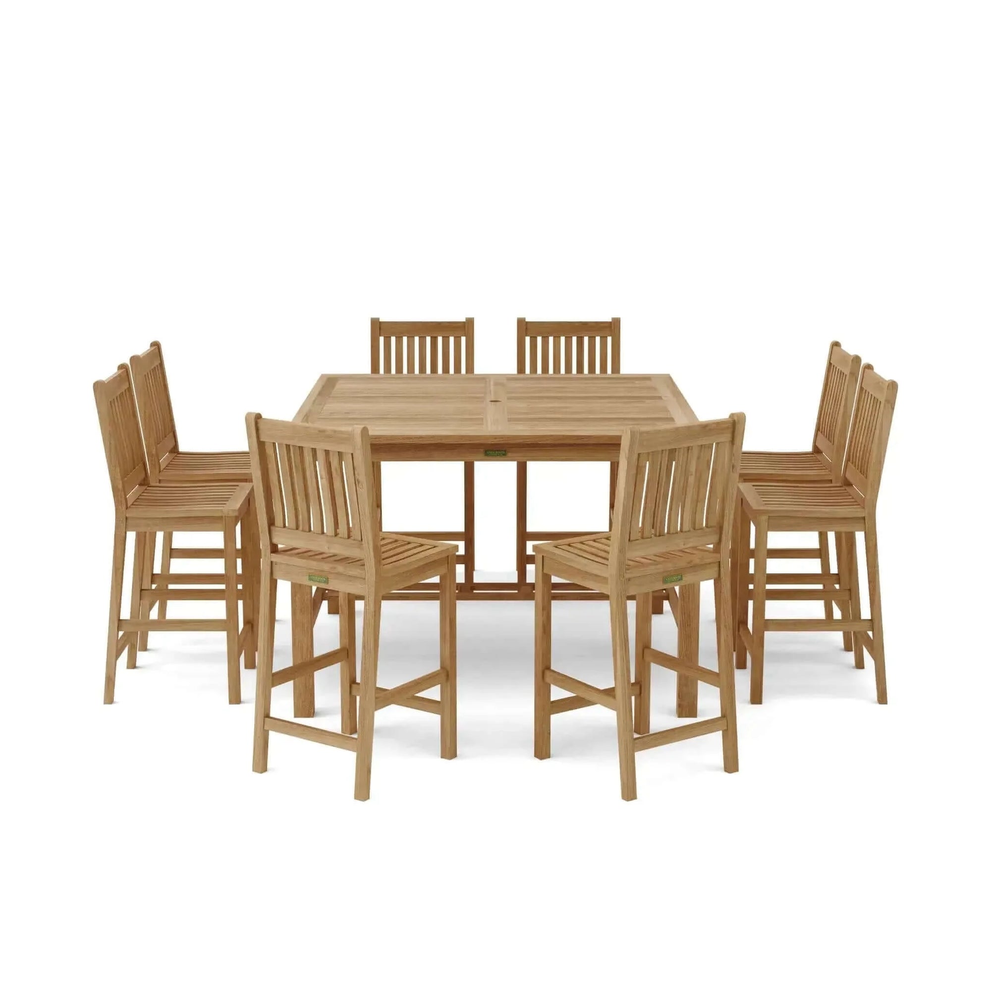 Anderson Teak Windsor Avalon 9-Pieces Square Bar Set