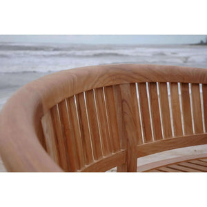 Anderson Teak Curve 3-Seater Bench Extra Thick Wood