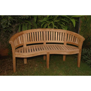 Anderson Teak Curve 3-Seater Bench Extra Thick Wood