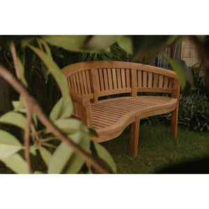 Anderson Teak Curve 3-Seater Bench Extra Thick Wood