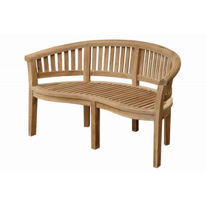 Anderson Teak Curve 3-Seater Bench Extra Thick Wood