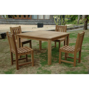 Anderson Teak Windsor Classic Armchair 5-Pieces Dining Table Set