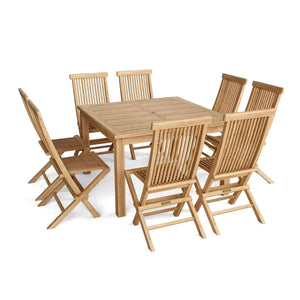 Anderson Teak Windsor Classic Chair 9-Pieces Folding Dining Set