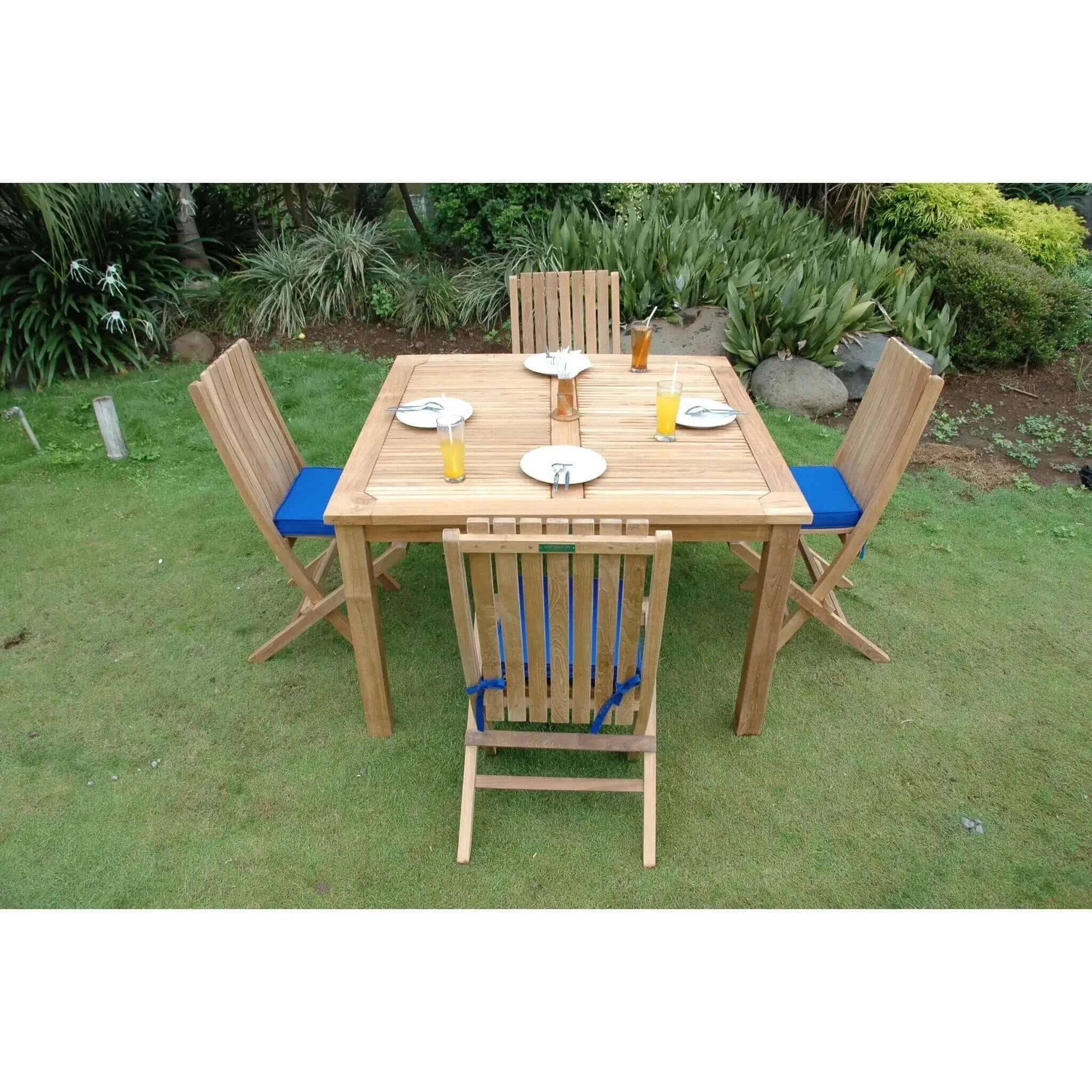 Anderson Teak Windsor Comfort Chair 7-Pieces Folding Dining Set