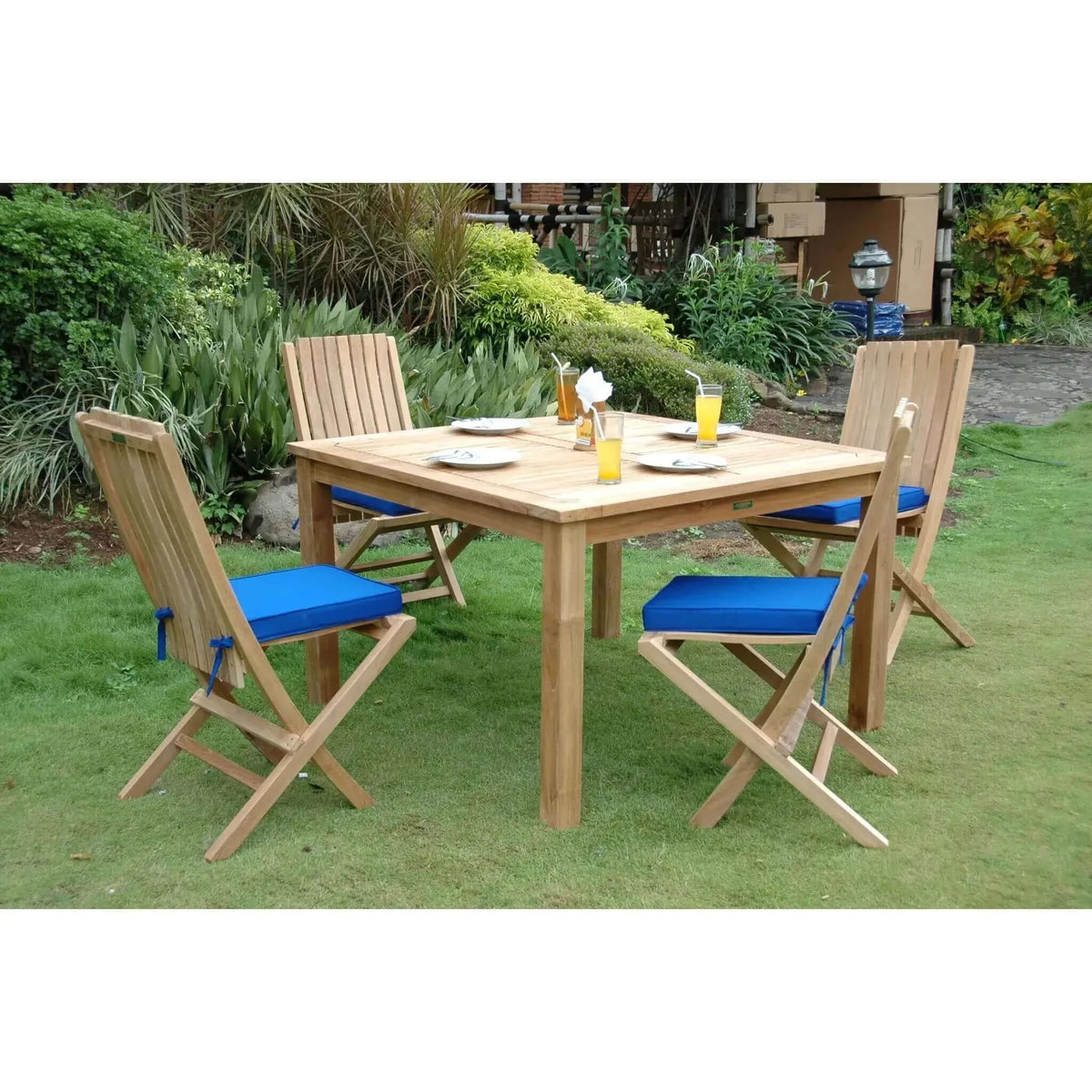 Anderson Teak Windsor Comfort Chair 7-Pieces Folding Dining Set
