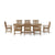 Anderson Teak Bahama Wilshire Armchair 9-Pieces Extension Dining Set