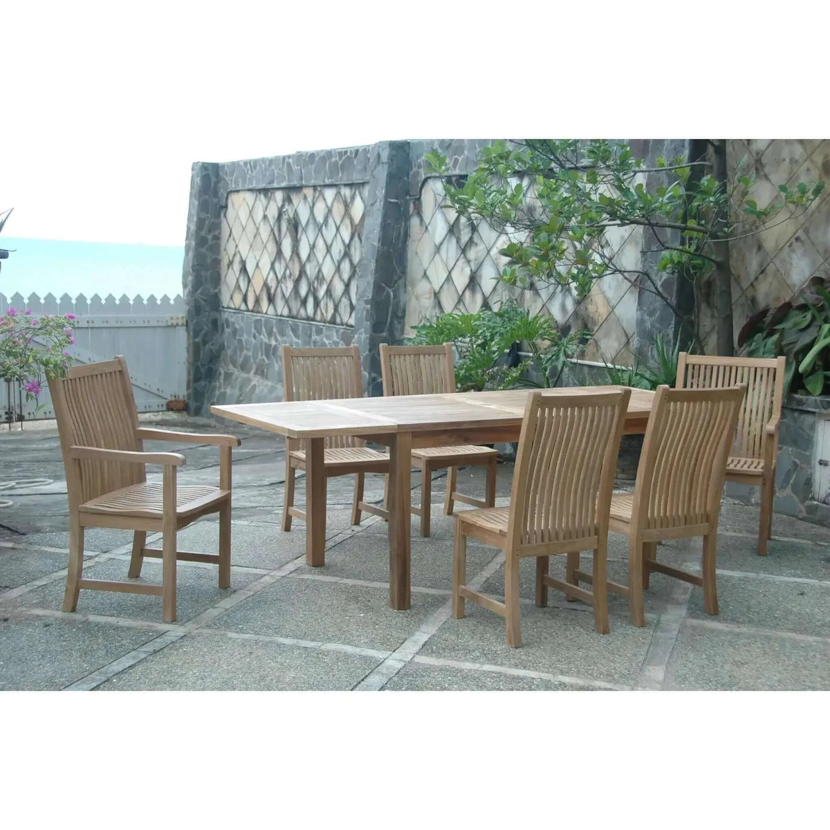 Anderson Teak Bahama Chicago 7-Pieces Dining Set Chair B