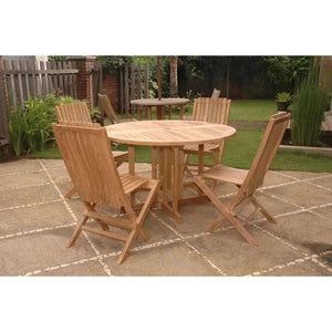 Anderson Teak Butterfly Comfort 5-Pieces Dining Table Set