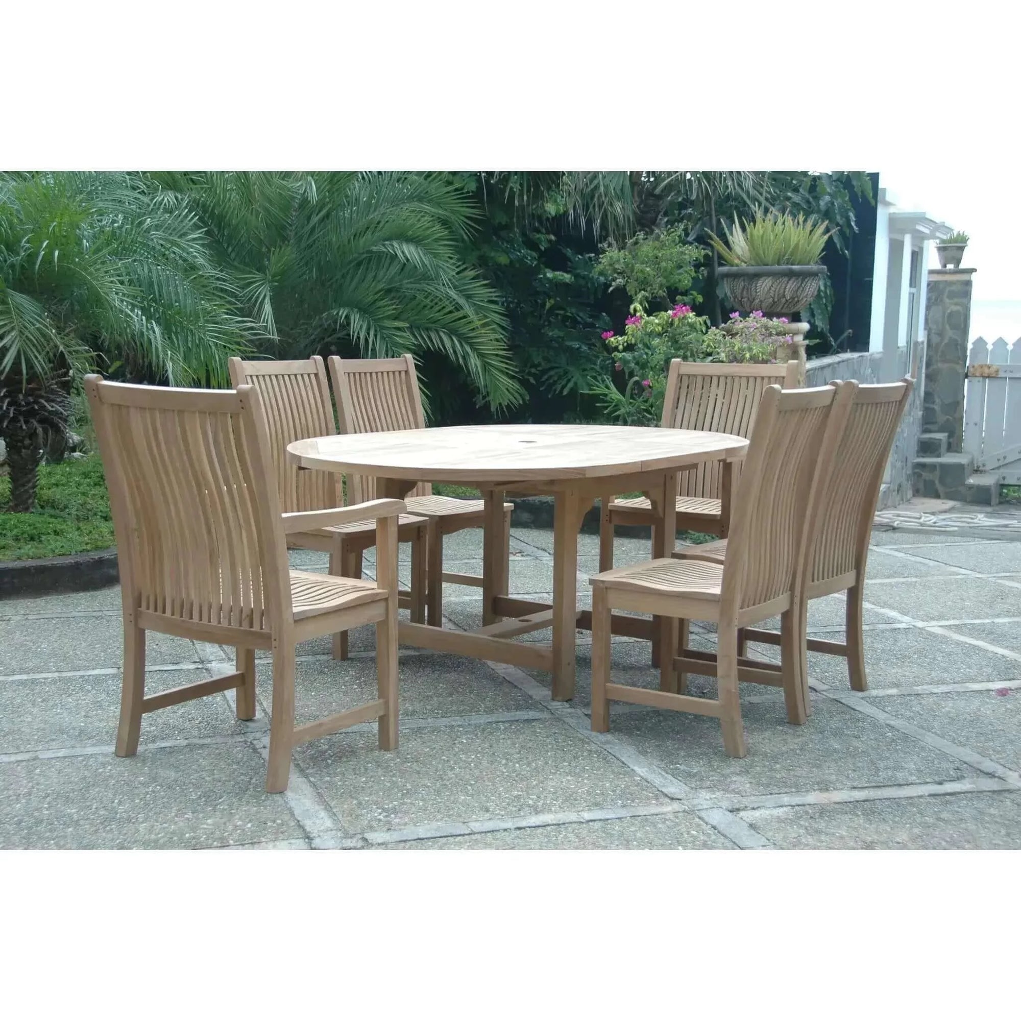 Anderson Teak Bahama Chicago 7-Pieces Dining Chair C