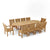 Anderson Teak Sahara Dining Side Chair 11-Pieces Oval Dining Set