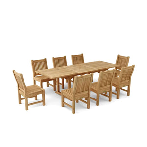 Anderson Teak Bahama Sahara 9-Pieces 8' Rectangular Dining Set