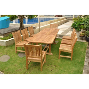 Anderson Teak Bahama Sahara 9-Pieces 8' Rectangular Dining Set