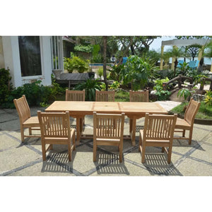 Anderson Teak Bahama Sahara 9-Pieces 8' Rectangular Dining Set