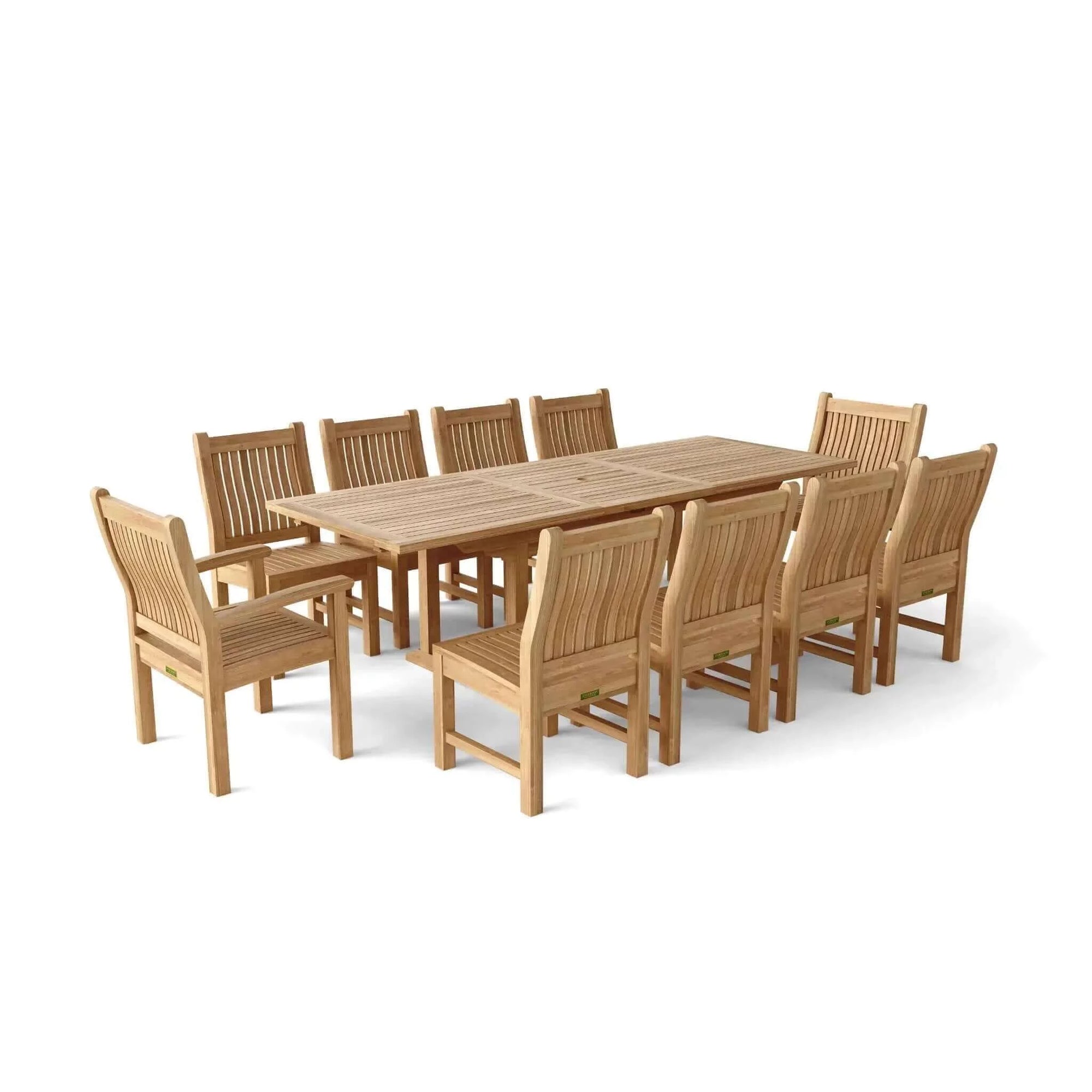 Anderson Teak Bahama Sahara 11-Pieces 8' Rectangular Dining Set