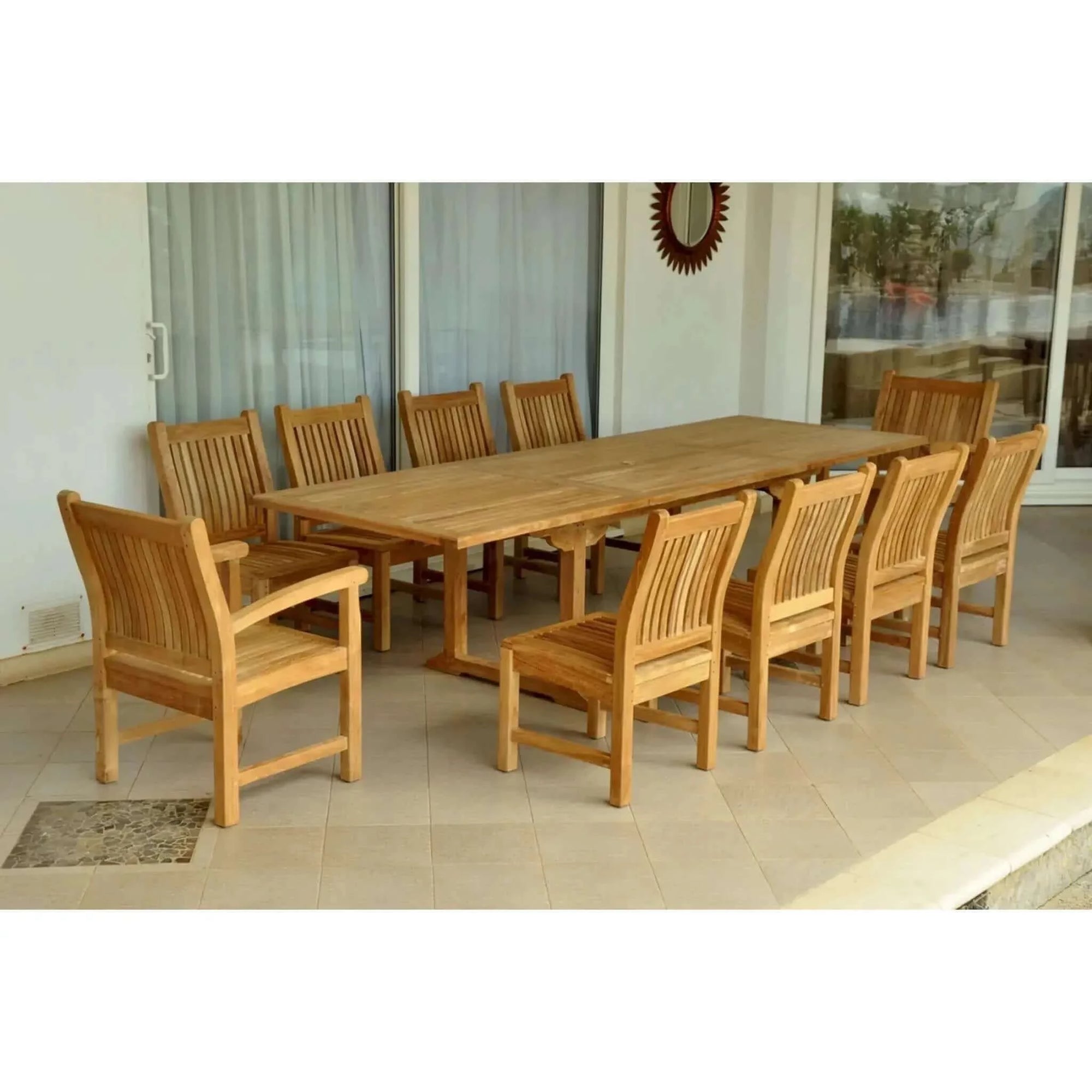 Anderson Teak Bahama Sahara 11-Pieces 10' Rectangular Dining Set