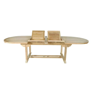 Anderson Teak Bahama 117" Oval Extension Table W/ Double Extensions