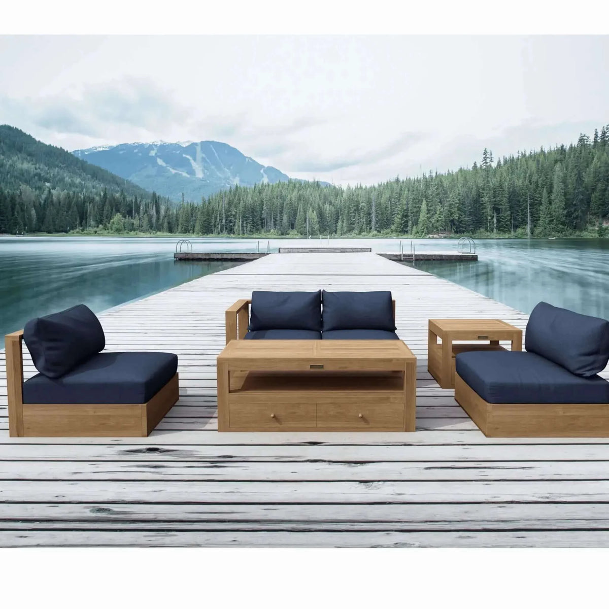 Anderson Teak Copacabana 5 pieces Modular Deep Seating Set B