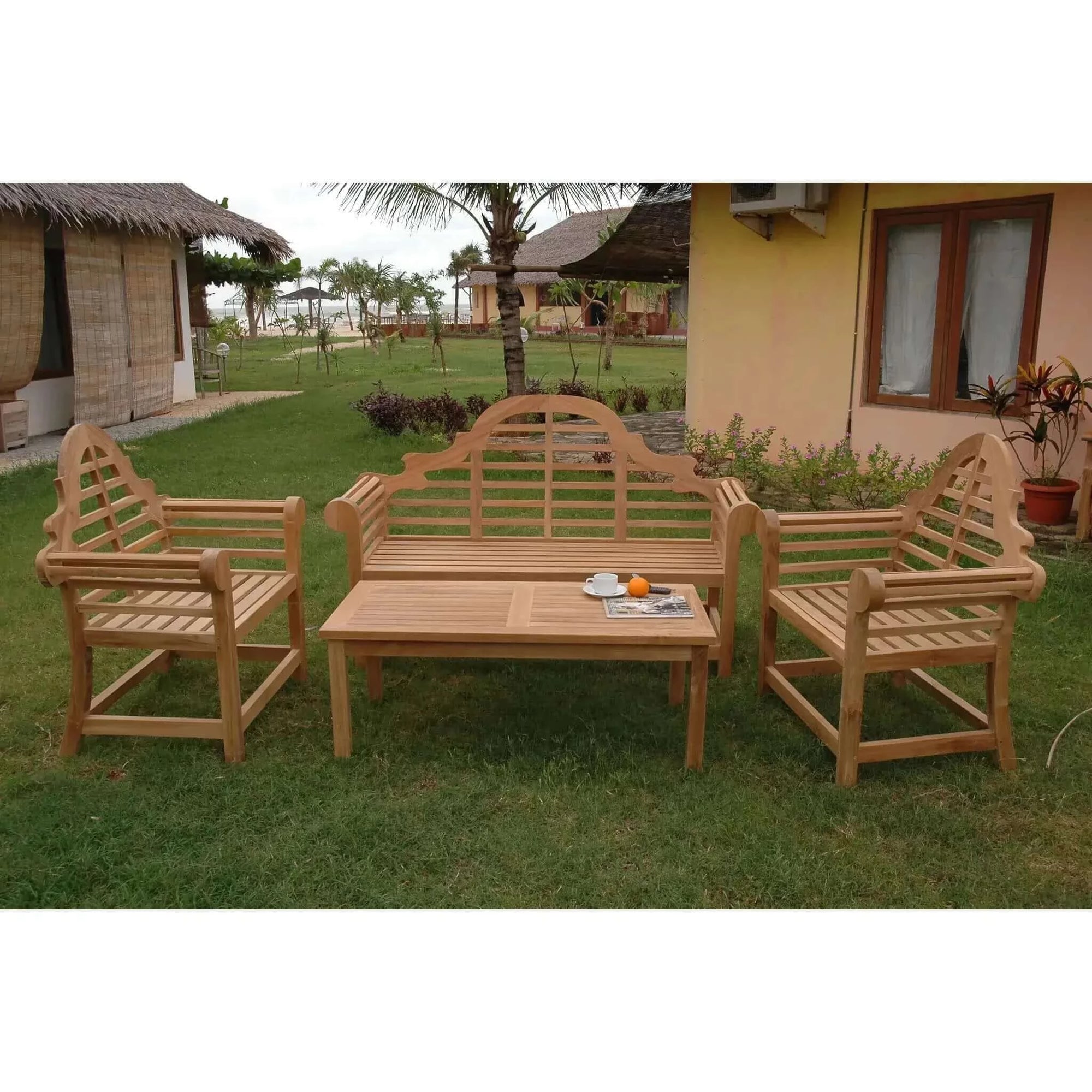 Anderson Teak Marlborough 3-Seater 4-Pieces Conversation Set