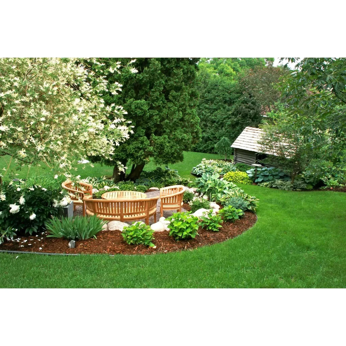 Anderson Teak Curve 4-Pieces Conversation Set