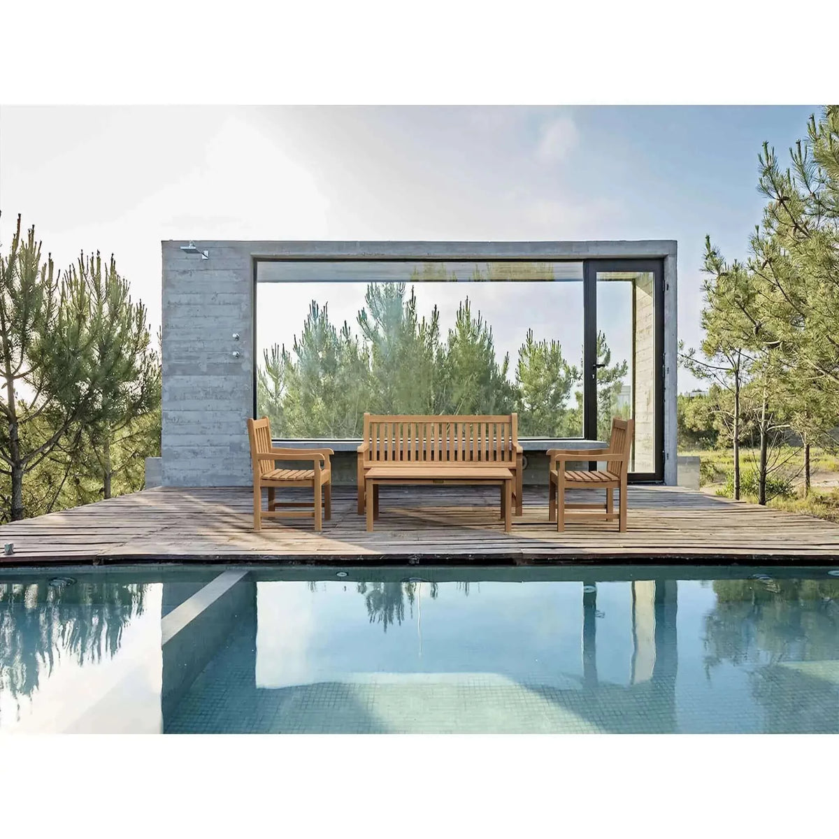 Anderson Teak Classic 3-Seater 4-Pieces Conversation Set