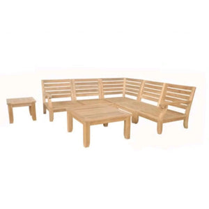 Anderson Teak Riviera Luxe 7-Pieces Modular Set With Square Tables