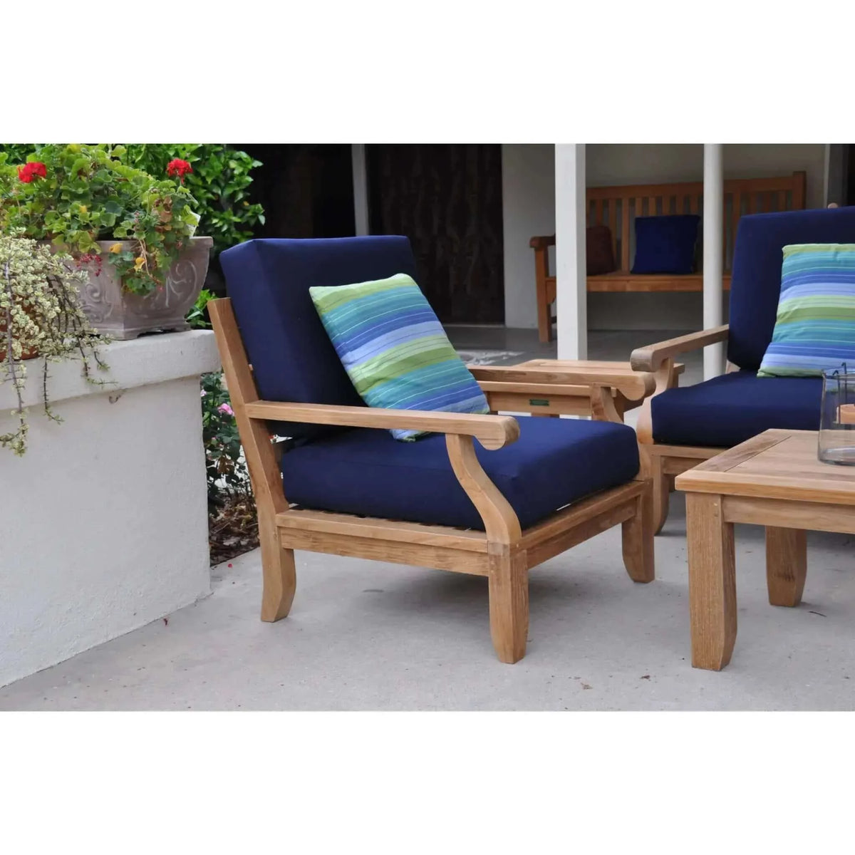 Anderson Teak Riviera Luxe 7-Pieces Modular Set With Rectangular Table B