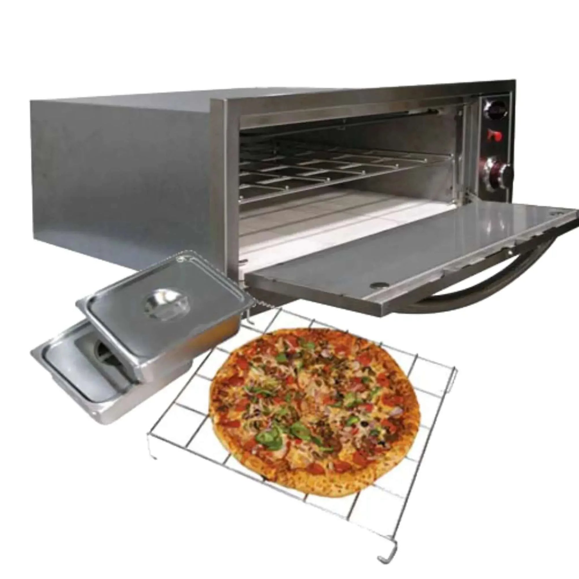 CalFlame 2-in-1 Oven-Warmer & Pizza oven (110V)
