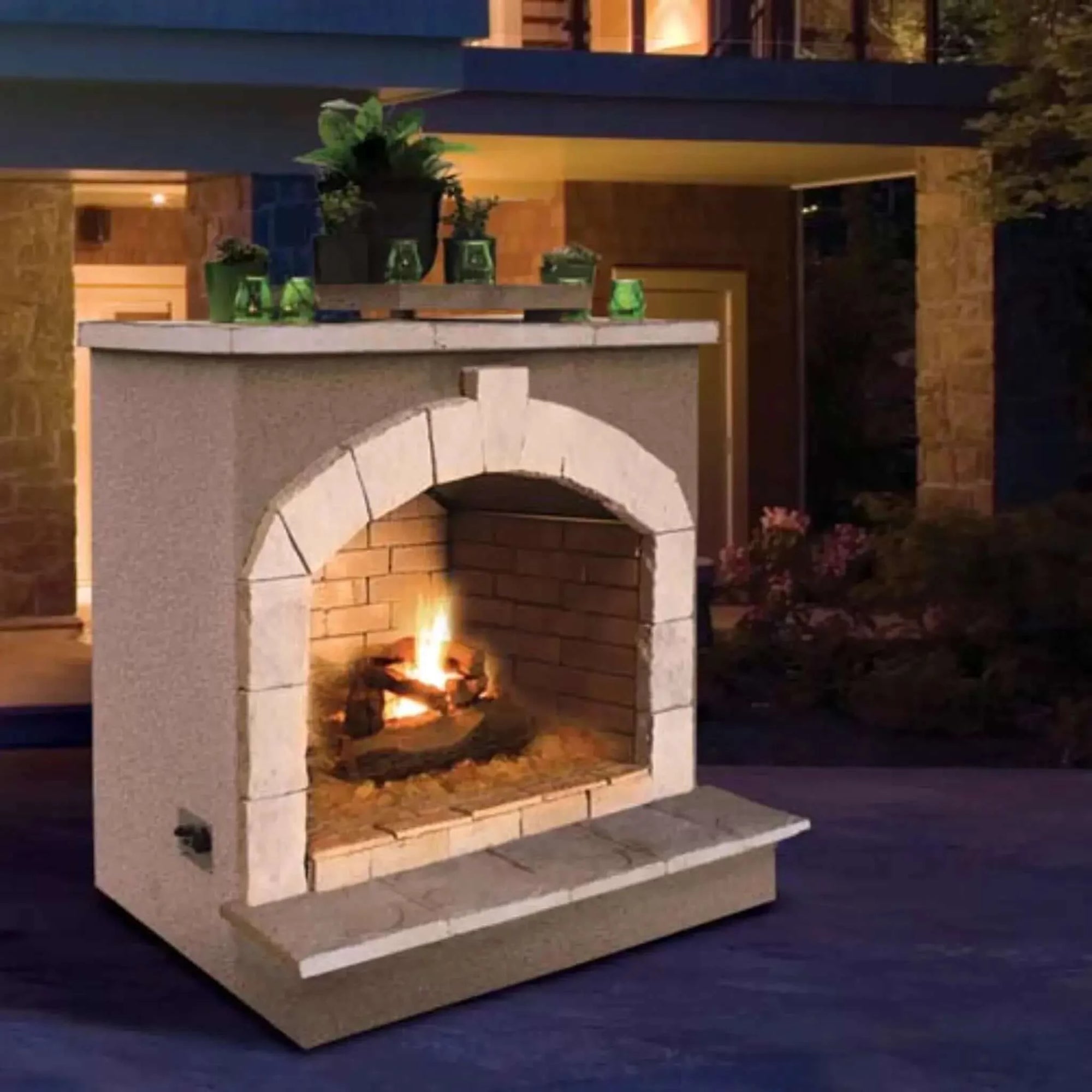 CalFlame 78" Outdoor Fireplace FRP-906-2